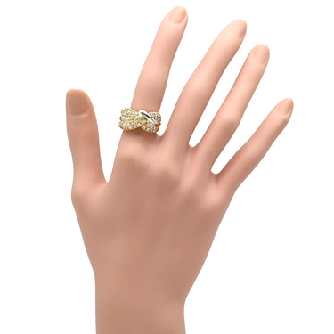 ノンブランド NON BRAND ダイヤモンド 1.01ct イエローゴールドXプラチナシルバー K18YG Pt850 ダイヤモンド リング 指輪 パヴェダイヤ 18K 750 YG プラチナ コンビ ダイア 10.5号