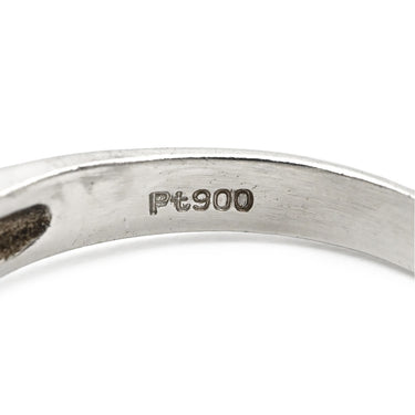 ノンブランド NON BRAND ダイヤ 0.80ct プラチナシルバー Pt900 ダイヤモンド リング 指輪 Pt900 プラチナ 7P 7石 7粒 パヴェ メレ V字デザイン Vライン マーキスカット 14号