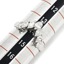ノンブランド NON BRAND ダイヤ 0.80ct プラチナシルバー Pt900 ダイヤモンド リング 指輪 Pt900 プラチナ 7P 7石 7粒 パヴェ メレ V字デザイン Vライン マーキスカット 14号