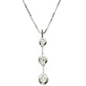 ノンブランド NON BRAND ダイヤモンド 0.30ct ペンダント ホワイトゴールド K14WG ダイヤモンド ネックレス 3連 ドロップ 585 14K WG ブリリアントカット 3石 3粒 ベネチアンチェーン