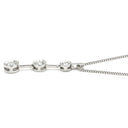 ノンブランド NON BRAND ダイヤモンド 0.30ct ペンダント ホワイトゴールド K14WG ダイヤモンド ネックレス 3連 ドロップ 585 14K WG ブリリアントカット 3石 3粒 ベネチアンチェーン