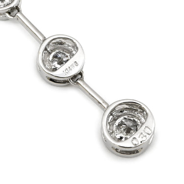 ノンブランド NON BRAND ダイヤモンド 0.30ct ペンダント ホワイトゴールド K14WG ダイヤモンド ネックレス 3連 ドロップ 585 14K WG ブリリアントカット 3石 3粒 ベネチアンチェーン