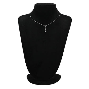 ノンブランド NON BRAND ダイヤモンド 0.30ct ペンダント ホワイトゴールド K14WG ダイヤモンド ネックレス 3連 ドロップ 585 14K WG ブリリアントカット 3石 3粒 ベネチアンチェーン