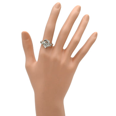 ノンブランド NON BRAND ダイヤ 1.0ct ホワイトゴールド K18WG ダイヤモンド リング 指輪 K18WG Au750 18K 18金 バイパスデザイン テーパーバゲットカット 14号