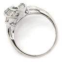 ノンブランド NON BRAND ダイヤ 1.0ct ホワイトゴールド K18WG ダイヤモンド リング 指輪 K18WG Au750 18K 18金 バイパスデザイン テーパーバゲットカット 14号