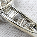 ノンブランド NON BRAND ダイヤ 1.0ct ホワイトゴールド K18WG ダイヤモンド リング 指輪 K18WG Au750 18K 18金 バイパスデザイン テーパーバゲットカット 14号