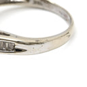 ノンブランド NON BRAND ダイヤ 1.0ct ホワイトゴールド K18WG ダイヤモンド リング 指輪 K18WG Au750 18K 18金 バイパスデザイン テーパーバゲットカット 14号