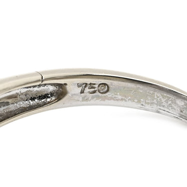 ノンブランド NON BRAND ダイヤ 1.0ct ホワイトゴールド K18WG ダイヤモンド リング 指輪 K18WG Au750 18K 18金 バイパスデザイン テーパーバゲットカット 14号
