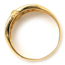 ノンブランド NON BRAND 3列 3ライン ダイヤ 0.50ct イエローゴールド K18YG ダイヤモンド リング 指輪 18K Au750 YG デザインリング 12号