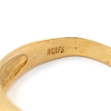 ノンブランド NON BRAND 3列 3ライン ダイヤ 0.50ct イエローゴールド K18YG ダイヤモンド リング 指輪 18K Au750 YG デザインリング 12号