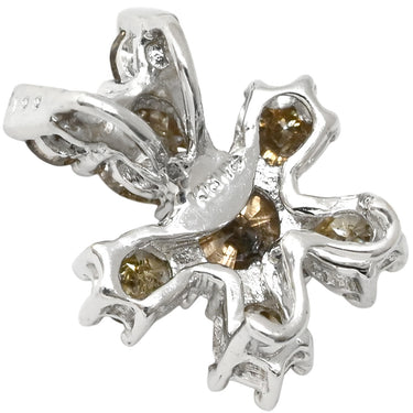 ノンブランド NON BRAND ダイヤモンド 1.00ct ホワイトゴールド K18WG ダイヤモンド ペンダントトップ ベア クマ アニマル 18金 18K 750 WG 8粒 8石 ブリリアントカット ネックレストップ