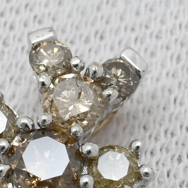 ノンブランド NON BRAND ダイヤモンド 1.00ct ホワイトゴールド K18WG ダイヤモンド ペンダントトップ ベア クマ アニマル 18金 18K 750 WG 8粒 8石 ブリリアントカット ネックレストップ