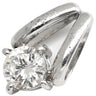 ノンブランド NON BRAND ダイヤ 0.27ct プラチナシルバー Pt900 ダイヤモンド ペンダントトップ 1P 1粒 1石 ブリリアントカット ネックレストップ Pt900 プラチナ V字