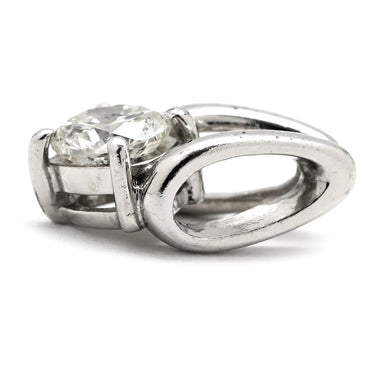 ノンブランド NON BRAND ダイヤ 0.27ct プラチナシルバー Pt900 ダイヤモンド ペンダントトップ 1P 1粒 1石 ブリリアントカット ネックレストップ Pt900 プラチナ V字