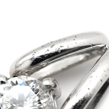 ノンブランド NON BRAND ダイヤ 0.27ct プラチナシルバー Pt900 ダイヤモンド ペンダントトップ 1P 1粒 1石 ブリリアントカット ネックレストップ Pt900 プラチナ V字