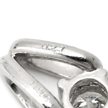 ノンブランド NON BRAND ダイヤ 0.27ct プラチナシルバー Pt900 ダイヤモンド ペンダントトップ 1P 1粒 1石 ブリリアントカット ネックレストップ Pt900 プラチナ V字
