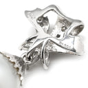 ノンブランド NON BRAND パール ダイヤ 0.22ct パールホワイト×プラチナシルバー Pt900 パール ダイヤモンド ペンダントトップ 白蝶養殖真珠 ネックレスヘッド オフラウンドシェイプ