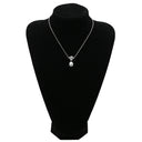 ノンブランド NON BRAND パール ダイヤ 0.22ct パールホワイト×プラチナシルバー Pt900 パール ダイヤモンド ペンダントトップ 白蝶養殖真珠 ネックレスヘッド オフラウンドシェイプ