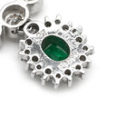 ノンブランド NON BRAND プラチナシルバー Pt900 ダイヤモンド Pt850（チェーン） エメラルド ネックレス Pt900×Pt850 コンビ ダイヤ 0.32ct エメラルド プラチナム ペンダント