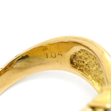 ノンブランド NON BRAND ダイヤモンド 1.04ct イエローゴールド K18YG ダイヤモンド リング 指輪 23P 23石 パヴェダイヤ18K 750 YG デザインリング 15.5号