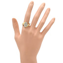 ノンブランド NON BRAND ダイヤモンド 1.04ct イエローゴールド K18YG ダイヤモンド リング 指輪 23P 23石 パヴェダイヤ18K 750 YG デザインリング 15.5号
