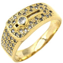 ノンブランド NON BRAND ダイヤ 0.50ct イエローゴールド K18YG ダイヤモンド リング 指輪 18K Au750 YG デザインリング 17.5号