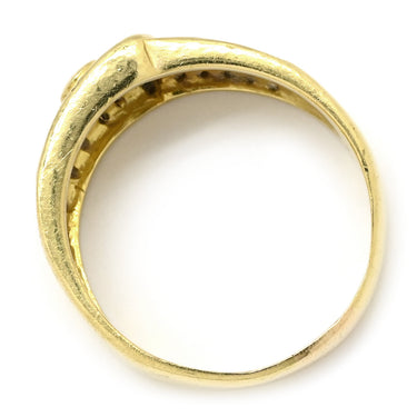 ノンブランド NON BRAND ダイヤ 0.50ct イエローゴールド K18YG ダイヤモンド リング 指輪 18K Au750 YG デザインリング 17.5号