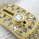 ノンブランド NON BRAND ダイヤ 0.50ct イエローゴールド K18YG ダイヤモンド リング 指輪 18K Au750 YG デザインリング 17.5号