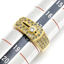 ノンブランド NON BRAND ダイヤ 0.50ct イエローゴールド K18YG ダイヤモンド リング 指輪 18K Au750 YG デザインリング 17.5号