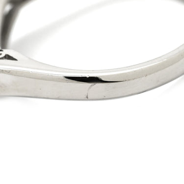 ノンブランド NON BRAND ダイヤ 0.31ct プラチナシルバー Pt900 ダイヤモンド リング 指輪 Pt900 プラチナ パヴェ メレ 2列 2重 V字デザイン Vライン テーパーバゲット 13号