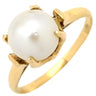 ノンブランド NON BRAND アコヤパール 8.3mm パールホワイトXイエローゴールド K18YG パール ダイヤモンド リング 指輪 あこや真珠 1粒 1P 白 ラウンドシェイプ 18K 750 YG 13.5号