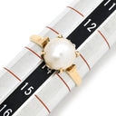 ノンブランド NON BRAND アコヤパール 8.3mm パールホワイトXイエローゴールド K18YG パール ダイヤモンド リング 指輪 あこや真珠 1粒 1P 白 ラウンドシェイプ 18K 750 YG 13.5号