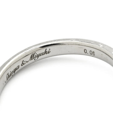 ノンブランド NON BRAND ダイヤモンド 0.06ct リング プラチナシルバー Pt950 ダイヤモンド リング 指輪 1P 1粒 1石 プラチナ デザインリング 名前入り 7.5号