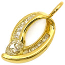 ノンブランド NON BRAND ダイヤモンド 0.50ct イエローゴールド K18YG ダイヤモンド ペンダントトップ マーキスカット バゲットカット 750 18K ネックレストップ ペンダントヘッド
