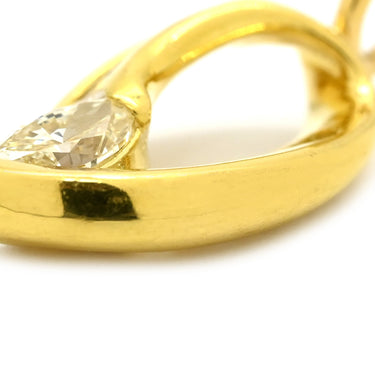 ノンブランド NON BRAND ダイヤモンド 0.50ct イエローゴールド K18YG ダイヤモンド ペンダントトップ マーキスカット バゲットカット 750 18K ネックレストップ ペンダントヘッド