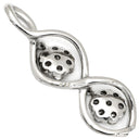 ノンブランド NON BRAND ダイヤモンド 0.62ct ホワイトゴールド K18WG ダイヤモンド ペンダントトップ ツイスト 18金 18K 750 WG 3粒 3石 ブリリアントカット ネックレストップ