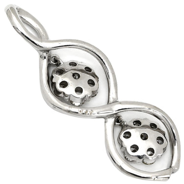 ノンブランド NON BRAND ダイヤモンド 0.62ct ホワイトゴールド K18WG ダイヤモンド ペンダントトップ ツイスト 18金 18K 750 WG 3粒 3石 ブリリアントカット ネックレストップ