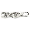 ノンブランド NON BRAND ダイヤモンド 0.62ct ホワイトゴールド K18WG ダイヤモンド ペンダントトップ ツイスト 18金 18K 750 WG 3粒 3石 ブリリアントカット ネックレストップ