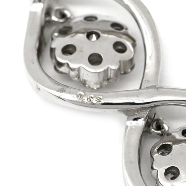 ノンブランド NON BRAND ダイヤモンド 0.62ct ホワイトゴールド K18WG ダイヤモンド ペンダントトップ ツイスト 18金 18K 750 WG 3粒 3石 ブリリアントカット ネックレストップ