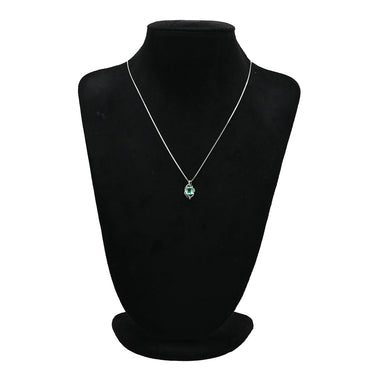 ノンブランド NON BRAND エメラルド 1.5ct ダイヤ 0.1ct グリーン×プラチナシルバー Pt900 エメラルド ダイヤモンド ペンダントトップ 緑 ネックレストップ エメラルドカット スクエア Pt900