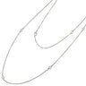 ノンブランド NON BRAND ステーションネックレス ホワイトゴールド K18WG ダイヤモンド ネックレス 10P 10粒 18K WG Au750 ベゼルセッティング ロング 2.46ct