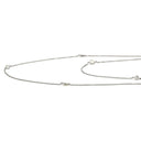 ノンブランド NON BRAND ステーションネックレス ホワイトゴールド K18WG ダイヤモンド ネックレス 10P 10粒 18K WG Au750 ベゼルセッティング ロング 2.46ct