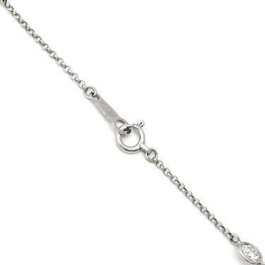 ノンブランド NON BRAND ステーションネックレス ホワイトゴールド K18WG ダイヤモンド ネックレス 10P 10粒 18K WG Au750 ベゼルセッティング ロング 2.46ct