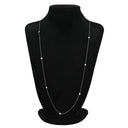 ノンブランド NON BRAND ステーションネックレス ホワイトゴールド K18WG ダイヤモンド ネックレス 10P 10粒 18K WG Au750 ベゼルセッティング ロング 2.46ct