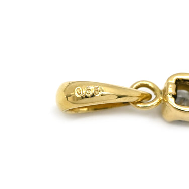 ノンブランド NON BRAND ダイヤモンド 0.68ct 7連 7石 イエローゴールド K18YG ダイヤモンド ペンダントトップ ネックレストップ 7P 7粒 ドロップ 18金 750 YG