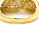 ノンブランド NON BRAND ダイヤモンド 2.0ct イエローゴールド K18YG ダイヤモンド リング 指輪 パヴェダイヤ 18K 750 YG 月甲丸 ツイスト 16.5号