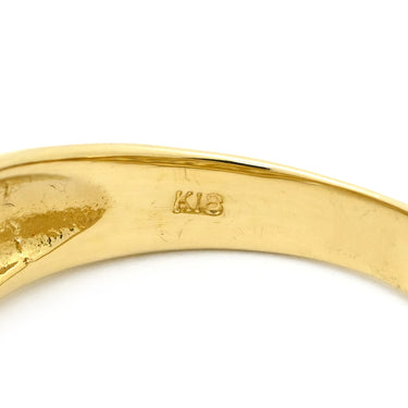 ノンブランド NON BRAND ダイヤモンド 2.0ct イエローゴールド K18YG ダイヤモンド リング 指輪 パヴェダイヤ 18K 750 YG 月甲丸 ツイスト 16.5号