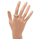 ノンブランド NON BRAND ダイヤモンド 2.0ct イエローゴールド K18YG ダイヤモンド リング 指輪 パヴェダイヤ 18K 750 YG 月甲丸 ツイスト 16.5号