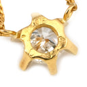 ノンブランド NON BRAND ダイヤモンド 0.39ct ペンダント イエローゴールド K18YG ダイヤモンド ネックレス 750 18K 1P 1粒 1石 ブリリアントカット