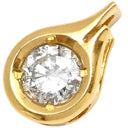 ノンブランド NON BRAND ダイヤモンド 0.29ct イエローゴールド K18YG ダイヤモンド ペンダントトップ ブリリアントカット 750 18K ネックレストップ ペンダントヘッド